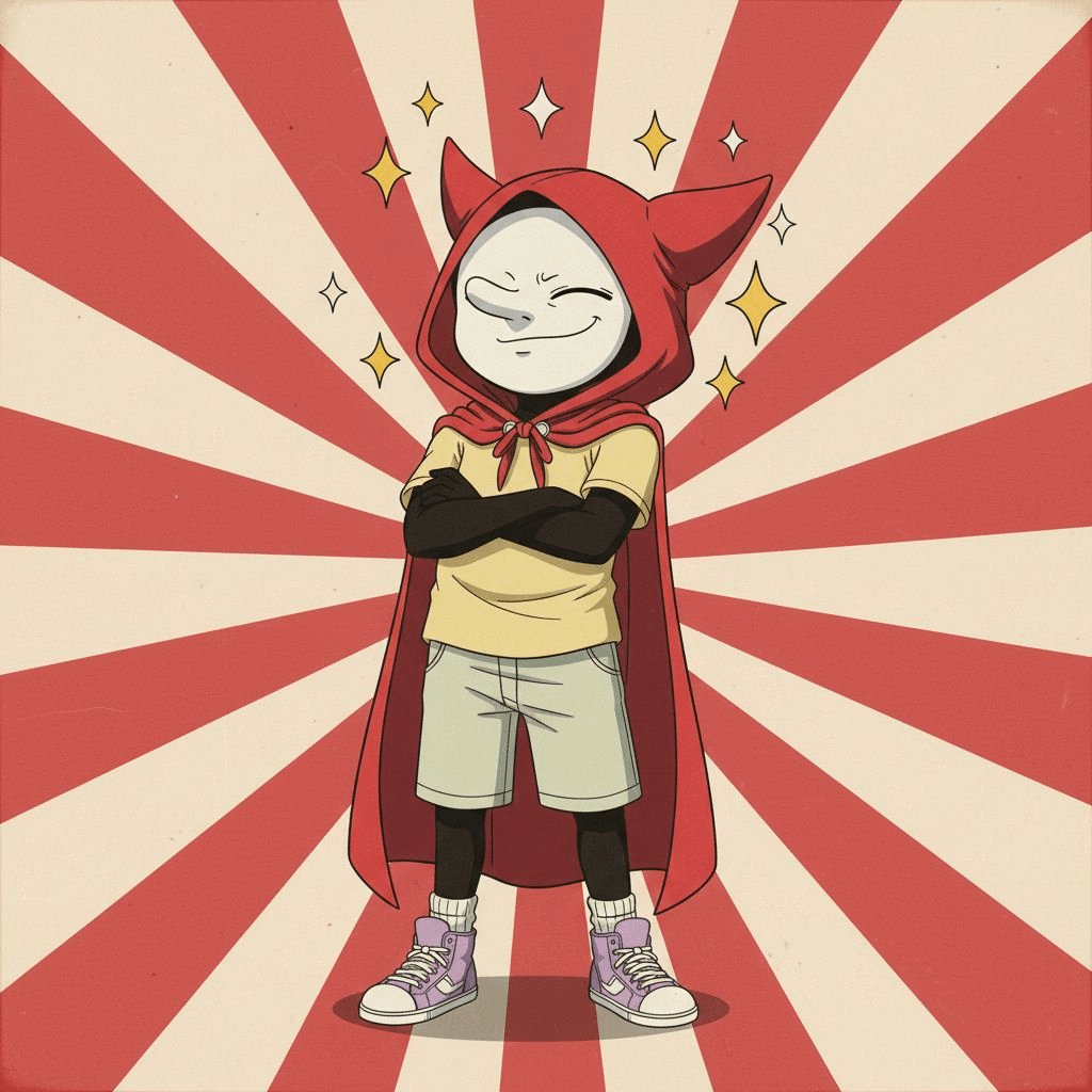 A smug grin