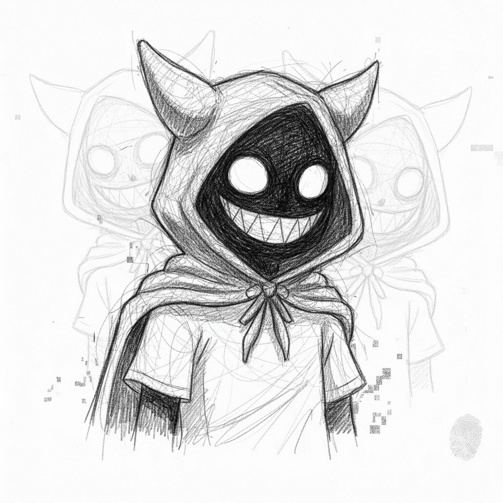 Chaotic, hand-drawn