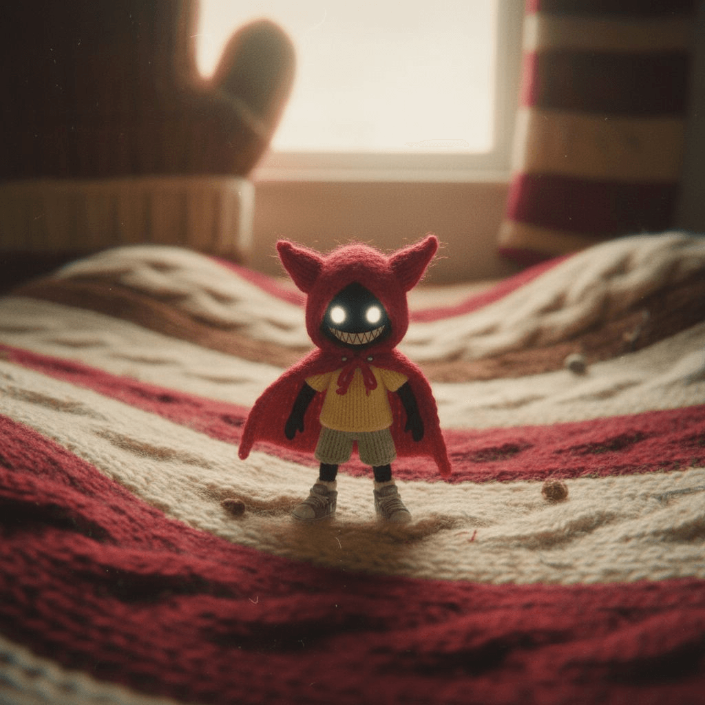 Knitted yarn figure