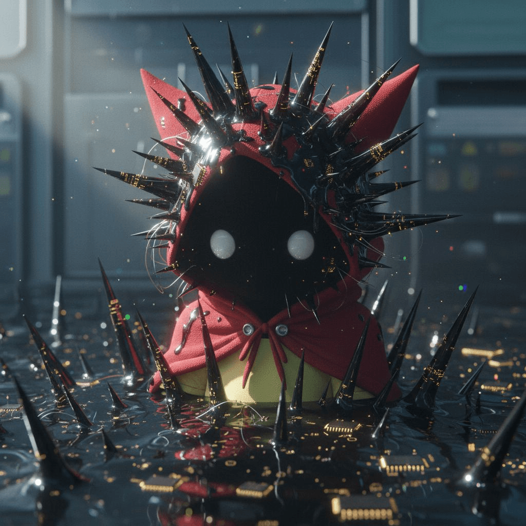 Black liquid spikes